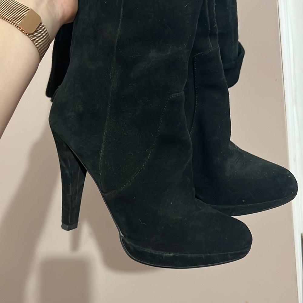 Suede heeled boots - Picture 3 of 6